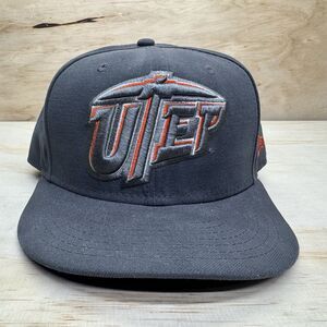 USED sz 7 3/4 UTEP Miners New Era 59Fifty Fitted Cap Hat Gray